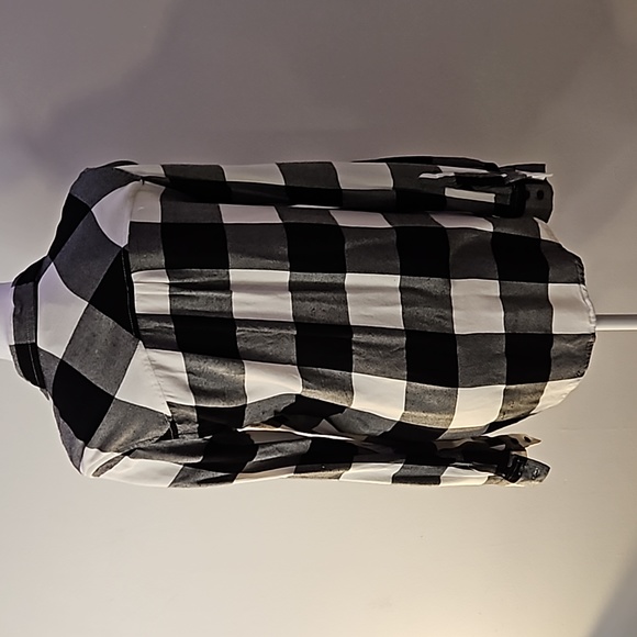 Arizona Jean Company Small Boyfriend Fit Flannel Black and White - Picture 11 of 11